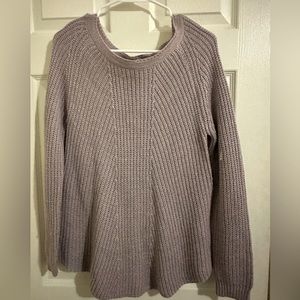 Indigo sweater with a corset tie on the back